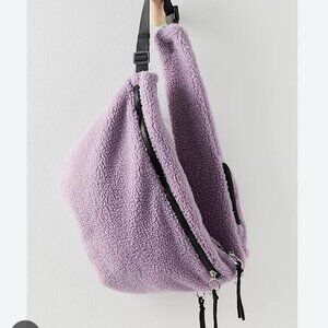 Free People Lavender Sherpa Shoulder Bag